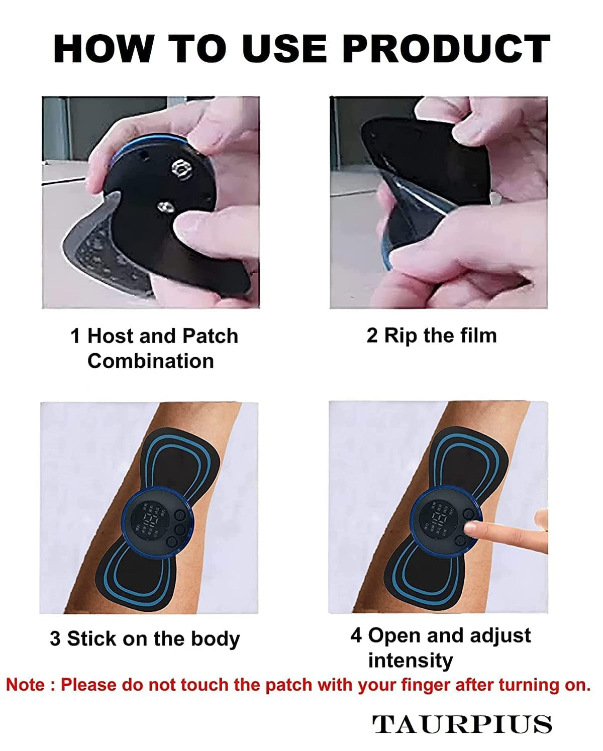 Portable EMS Butterfly Massager for Blood Circulation & Pain Relief
