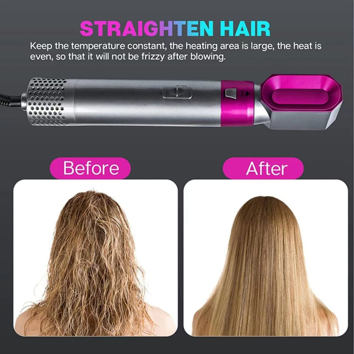 Premium 5-in-1 Negative Ionic Hair Styler and Volumizer Set