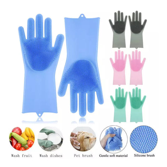 1 Pair Silicone Dishwashing Gloves