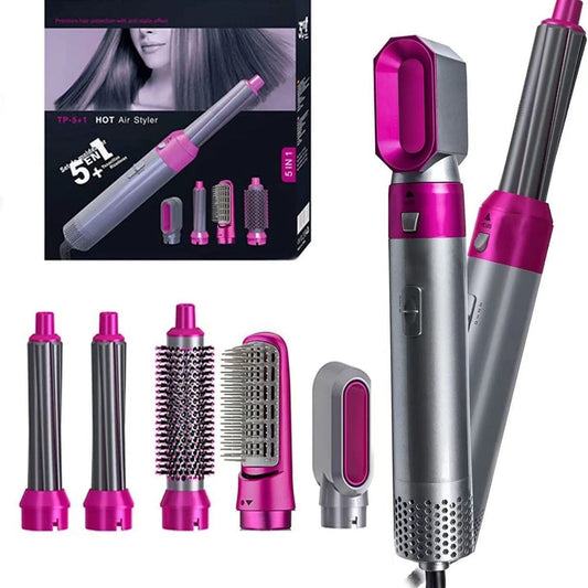 Premium 5-in-1 Negative Ionic Hair Styler and Volumizer Set