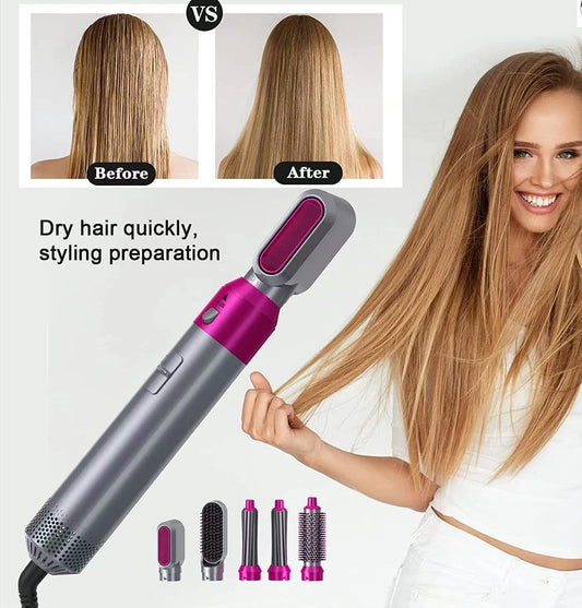 Premium 5-in-1 Negative Ionic Hair Styler and Volumizer Set