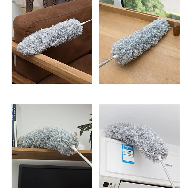Extendable Microfiber Duster with Bendable Head – Washable & Reusable Cleaning Too
