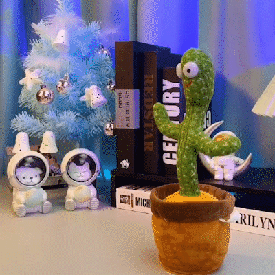 Rechargeable Talking & Dancing Cactus Toy with Music & Light