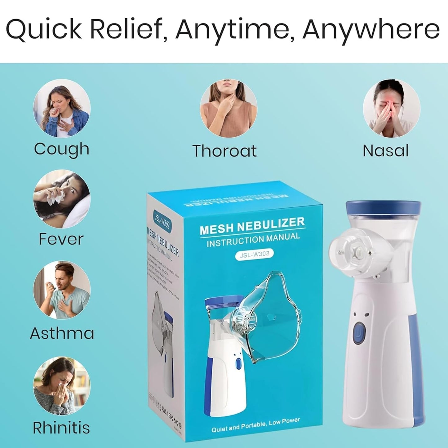 Medical Silent Mesh Nebulizer – Silent, Efficient &amp; Travel-Friendly