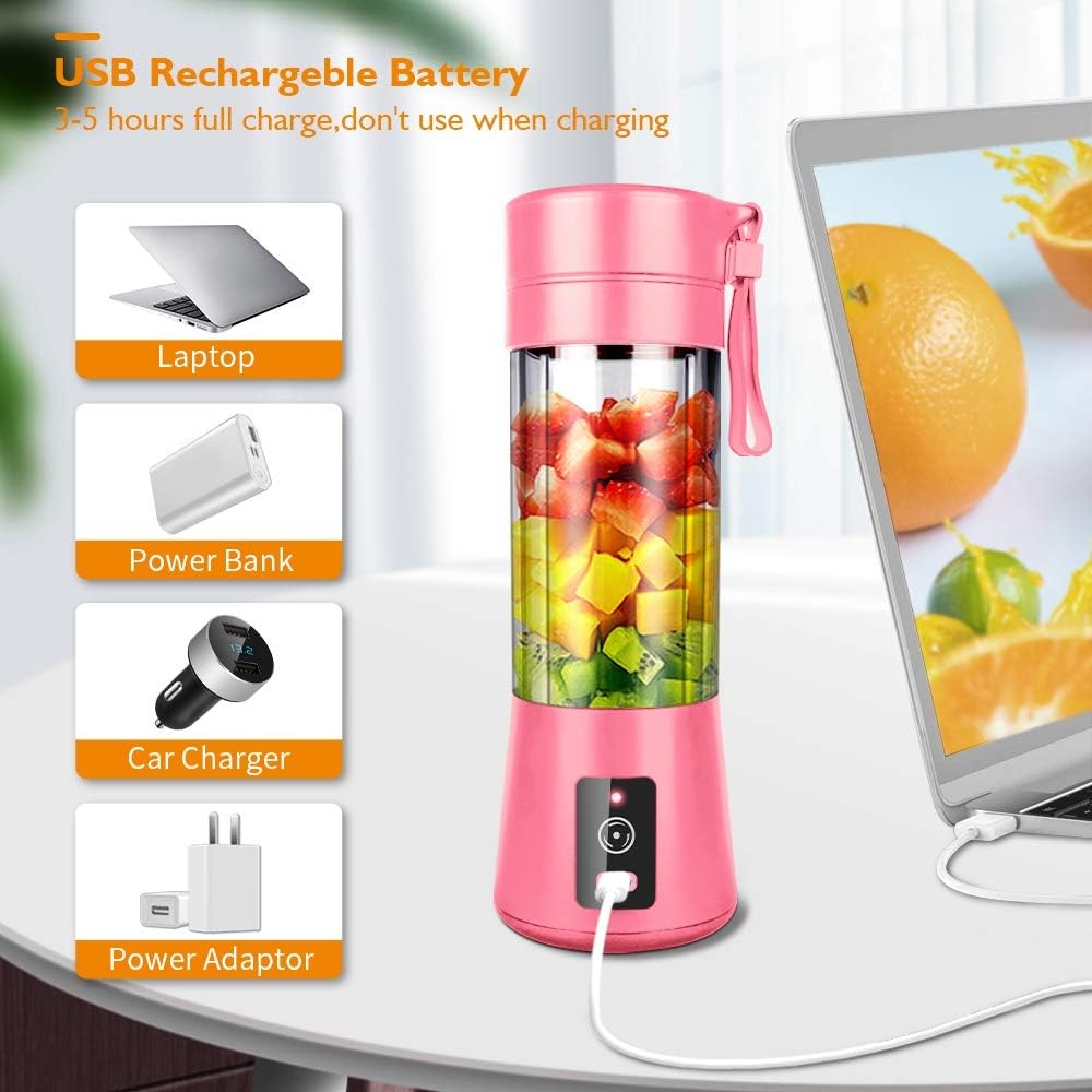Portable 6 Blade Electric USB Rechargeable Blender