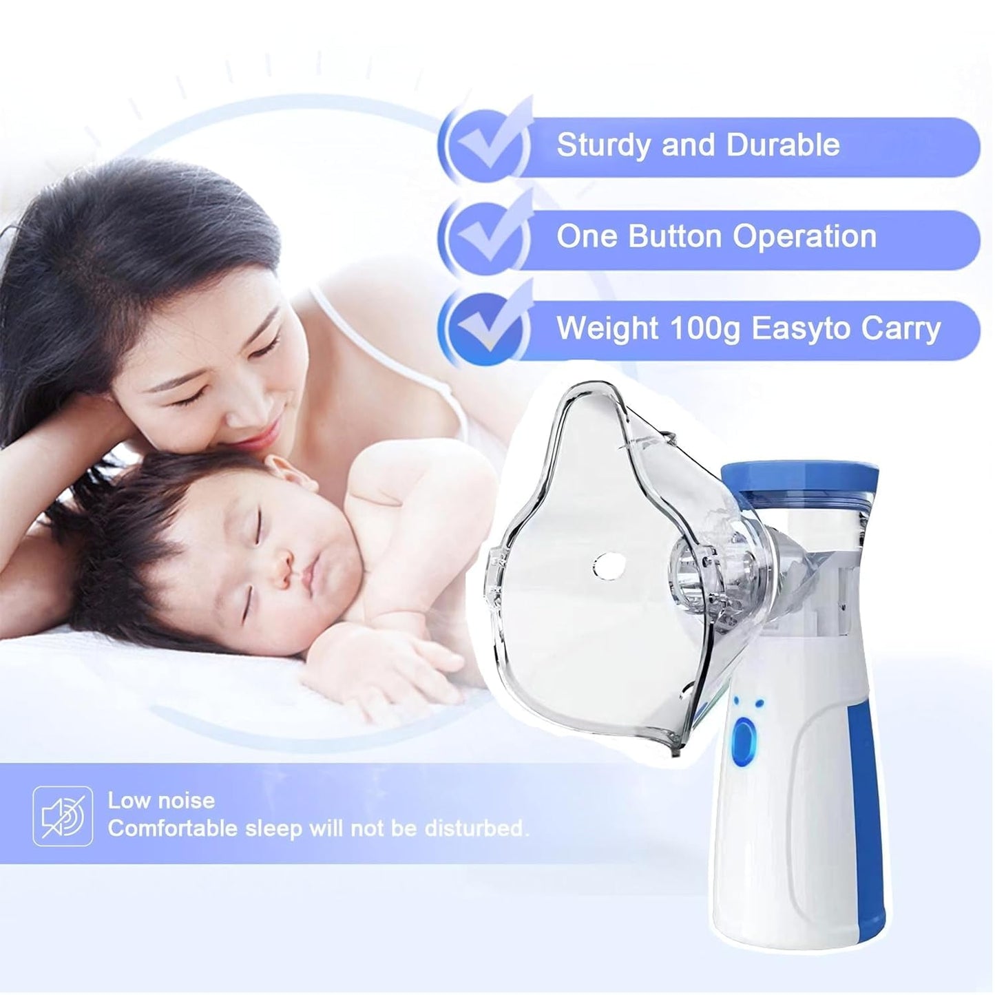 Medical Silent Mesh Nebulizer – Silent, Efficient &amp; Travel-Friendly
