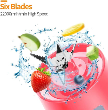 Portable 6 Blade Electric USB Rechargeable Blender