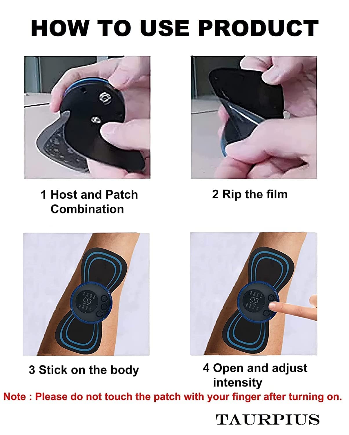 Portable EMS Butterfly Massager for Blood Circulation & Pain Relief