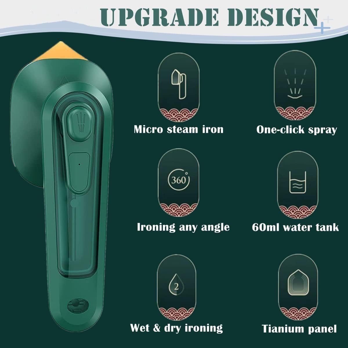 Portable Mini Electric Steam Iron Handheld Garment Steamer for Clothes