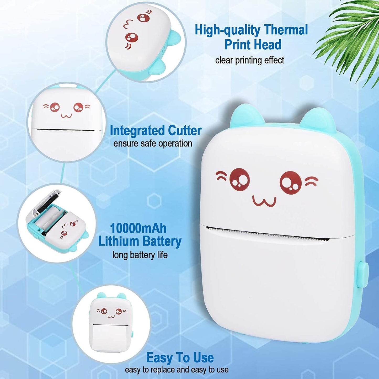 Wireless Mini Portable Thermal Pocket Printer for Photo and Receipt