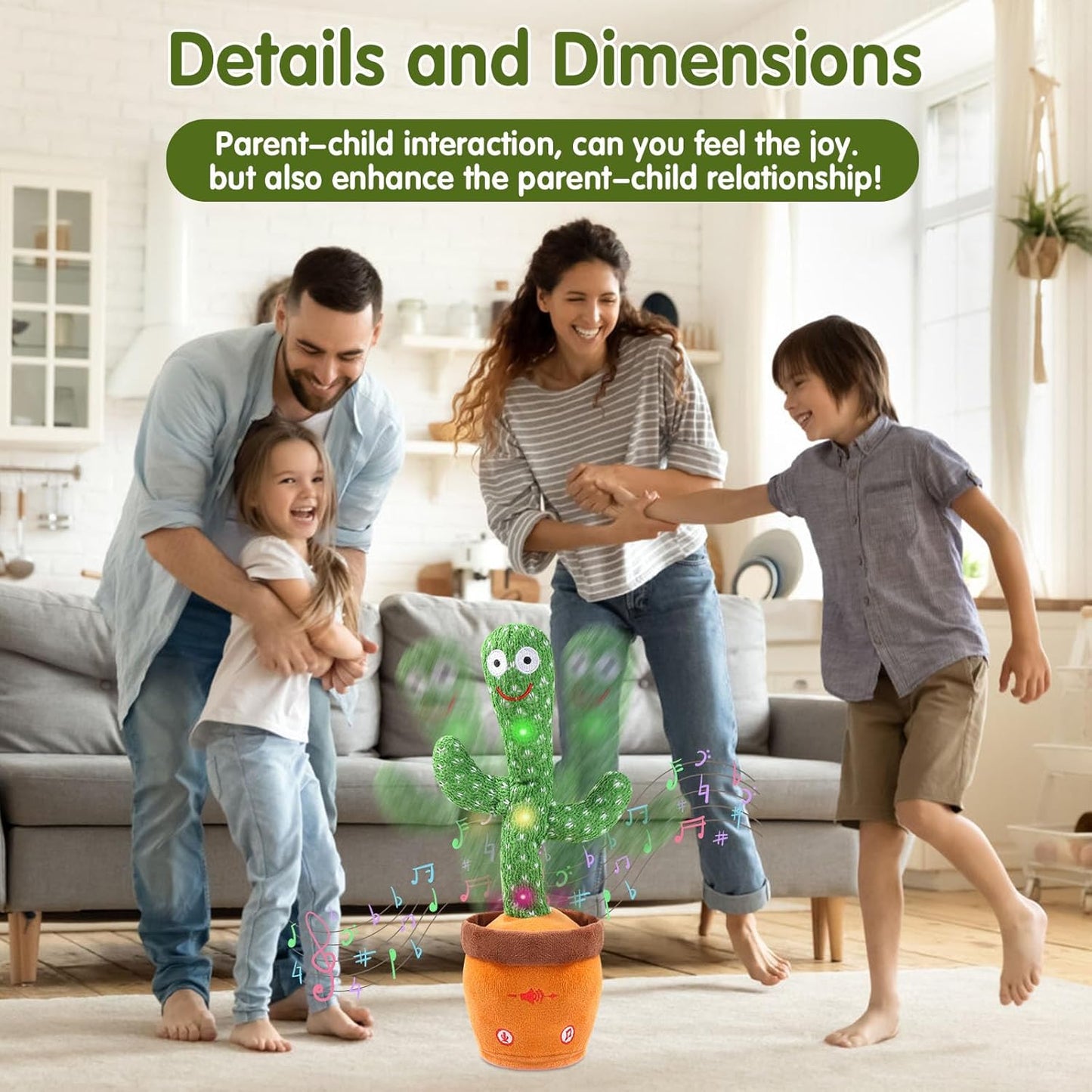 Dancing Cactus Toy – Singing, Talking & USB Rechargeable