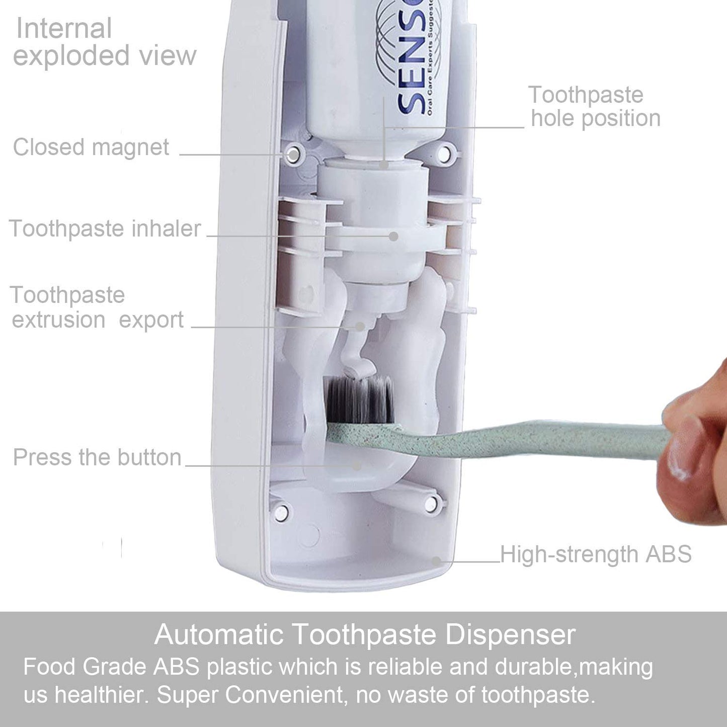 Toothpaste Dispenser Automatic Toothpaste Squeezer and Holder Set