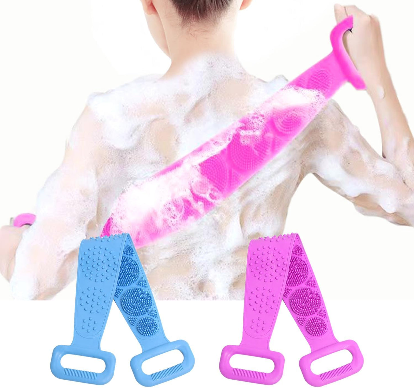 1 PC's Silicone Back Scrubber Bath Belt, Bath Scrubber (70 cm)