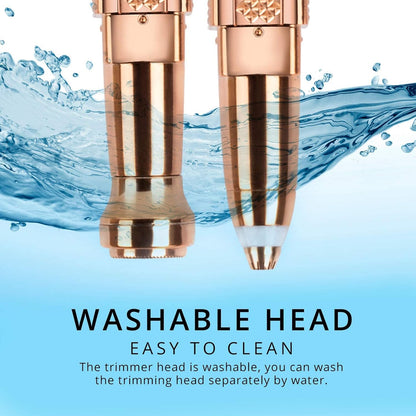 2-in-1 Rechargeable Eyebrow & Facial Hair Trimmer – Painless, Easy-to-Use Epilator with LED Light