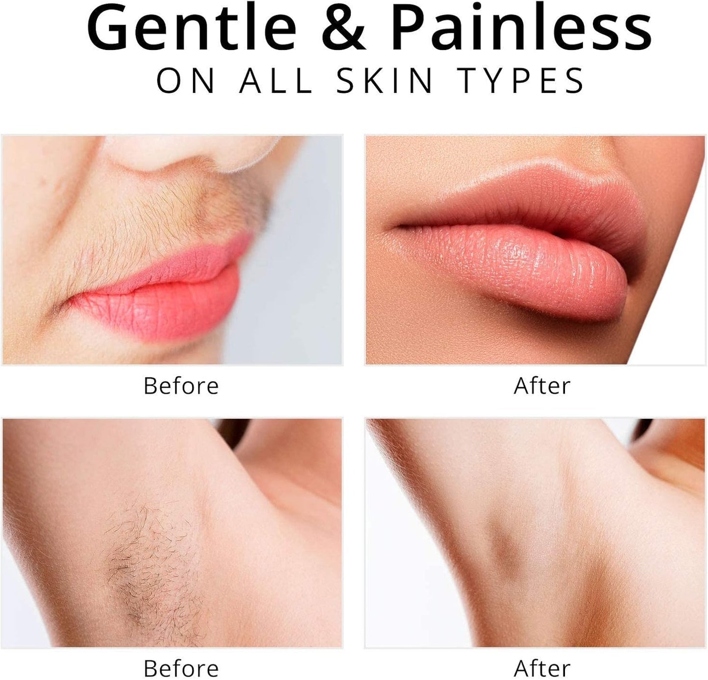 2-in-1 Rechargeable Eyebrow & Facial Hair Trimmer – Painless, Easy-to-Use Epilator with LED Light