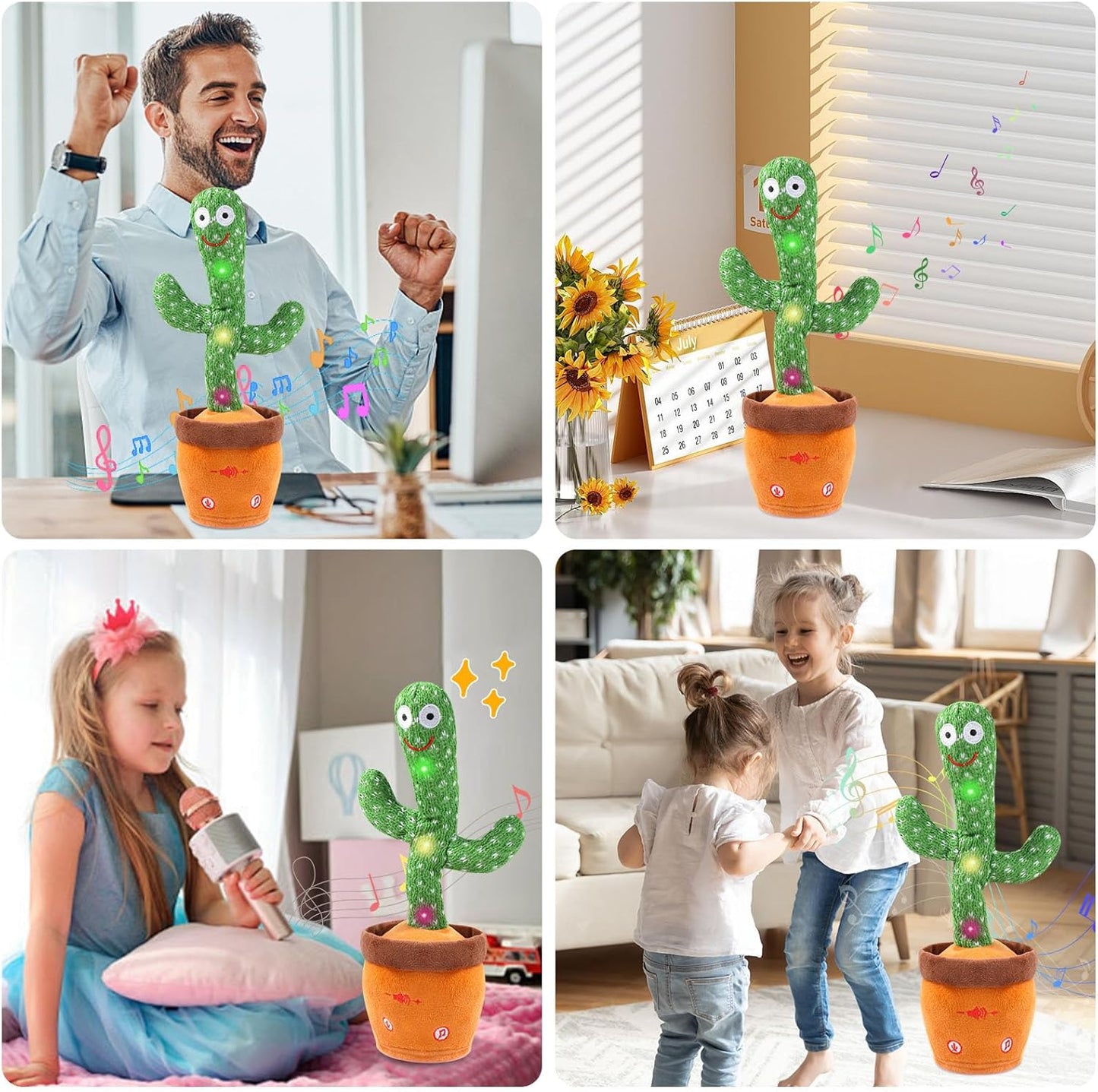 Dancing Cactus Toy – Singing, Talking & USB Rechargeable