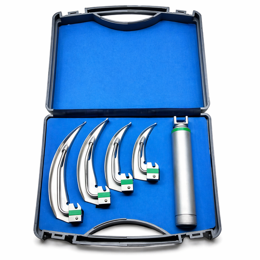 Laryngoscope Set with 4 Blades (S: Adult)