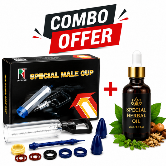 Premium Men’s Vacuum Wellness Pump + Herba Tiger Oil