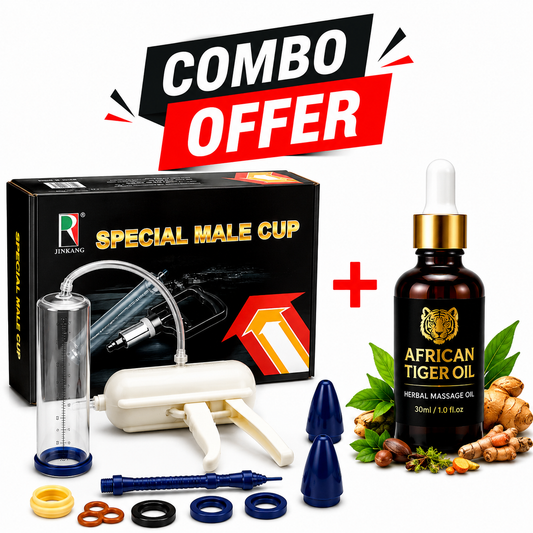 Premium Men’s Vacuum Wellness Pump + African Tiger Oil