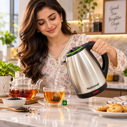Stainless Steel Electric Kettle R.202 – 2.0L, Fast Boil 2000W