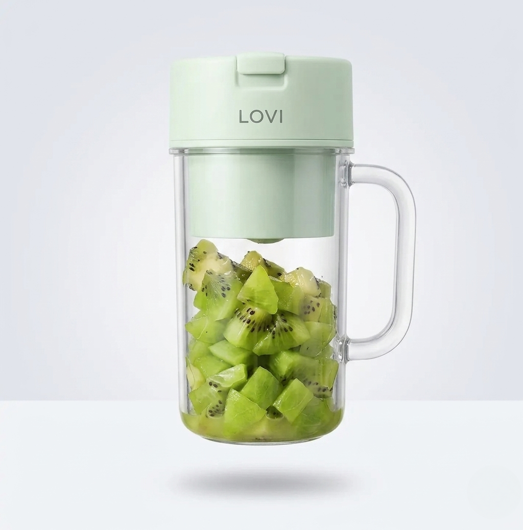 Portable Mini USB Rechargeable Juicer Blender with 6 Rotating Blades