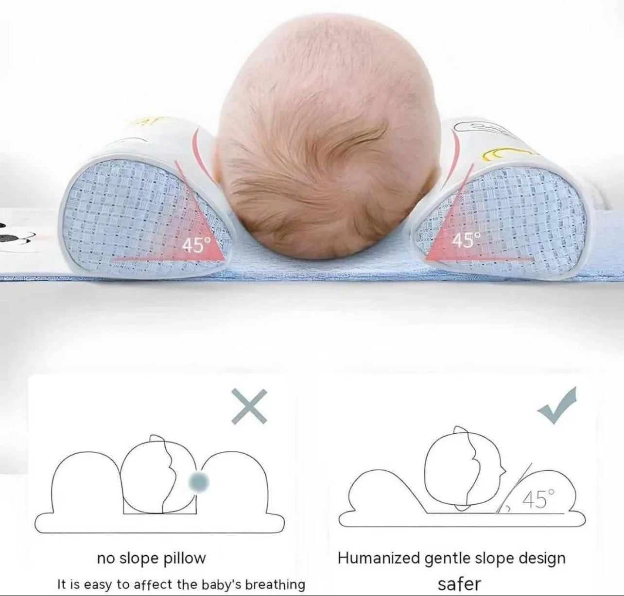 Adjustable Newborn Baby Head Shaping Pillow | Soft & Comfortable Support