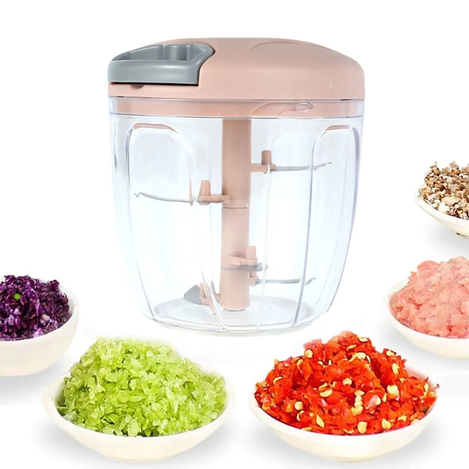Manual Food Chopper with 5 Blades
