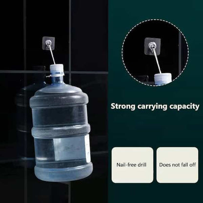 Pack of 4 | Heavy Duty Adhesive Screw Hooks