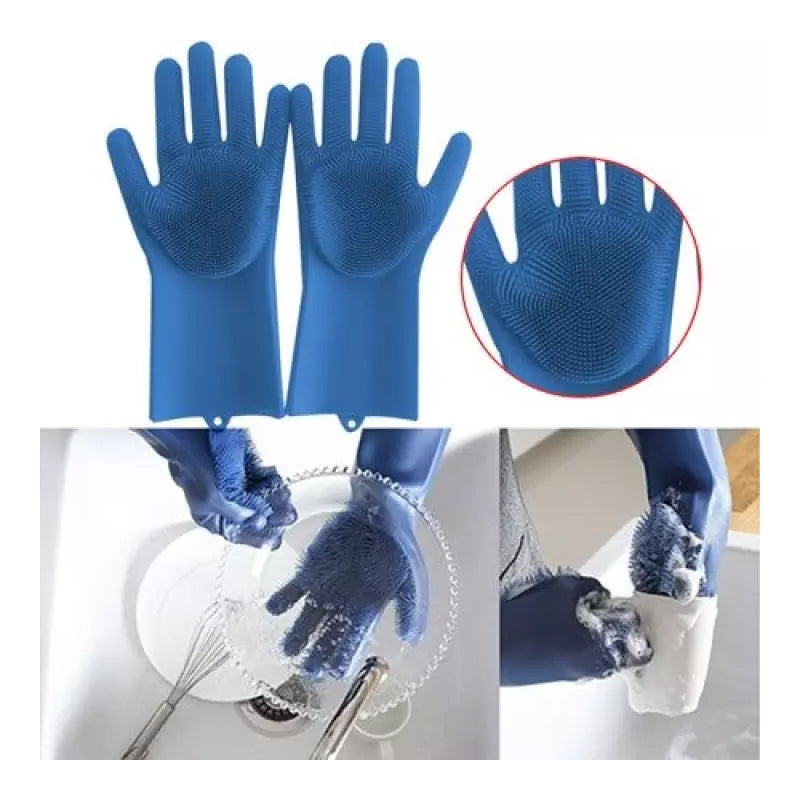 1 Pair Silicone Dishwashing Gloves